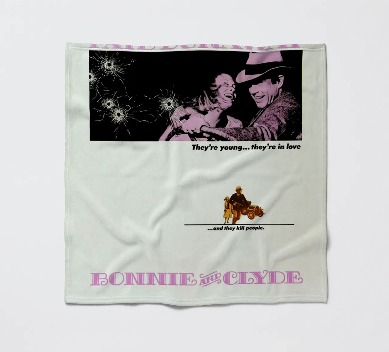 ‘Bonnie and Clyde’ Retro Movie Poster coperta in pile da Gallery Print and Art Limited