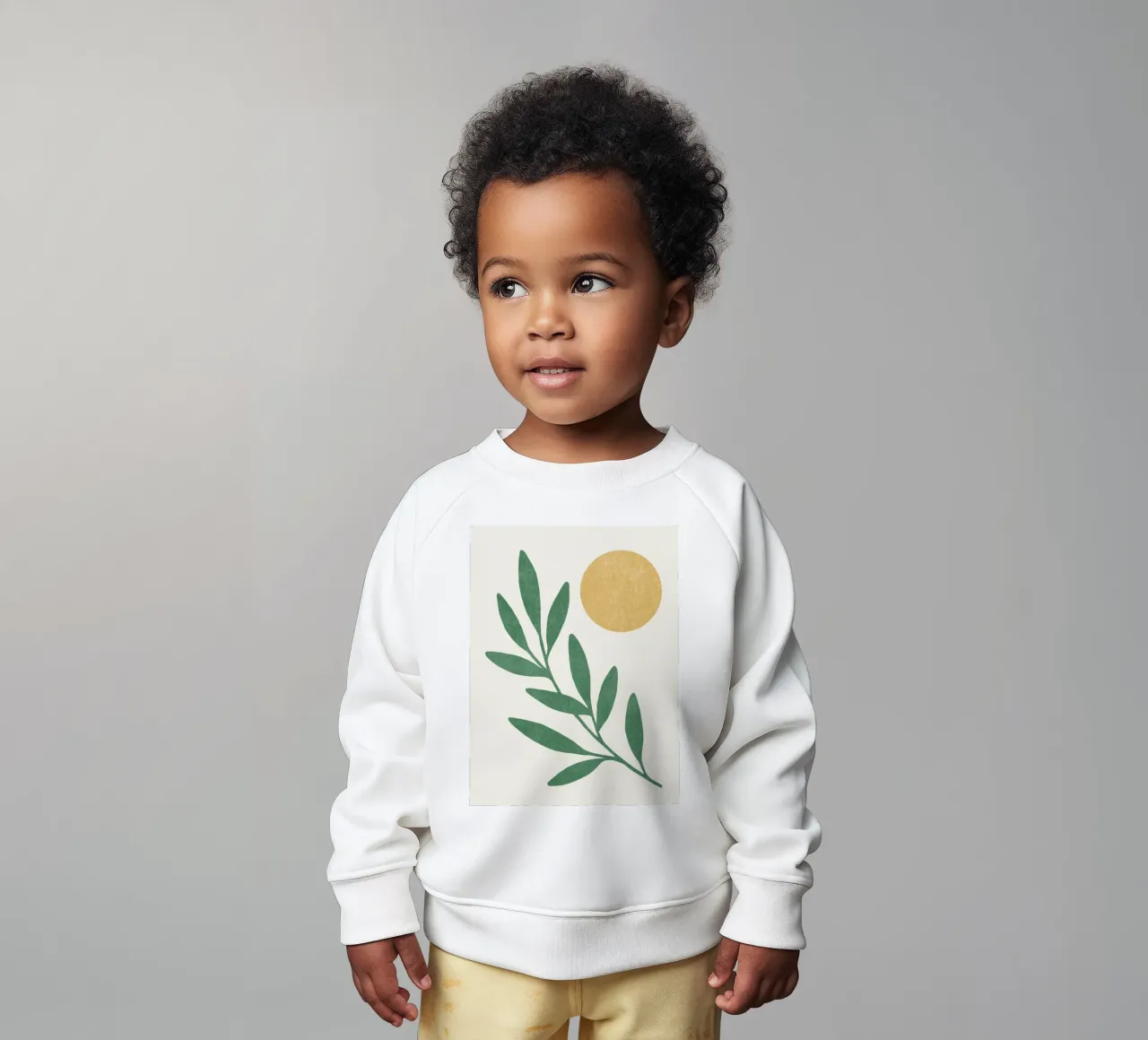 Sole a foglia - Oro verde felpa neonato da MoonlightPrint