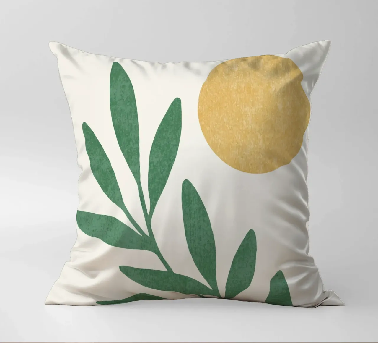 Sole a foglia - Oro verde cuscino da MoonlightPrint
