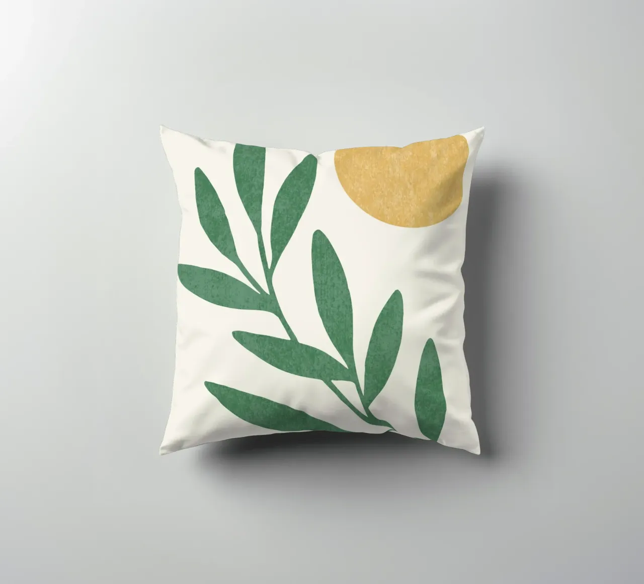 Sole a foglia - Oro verde cuscino da MoonlightPrint