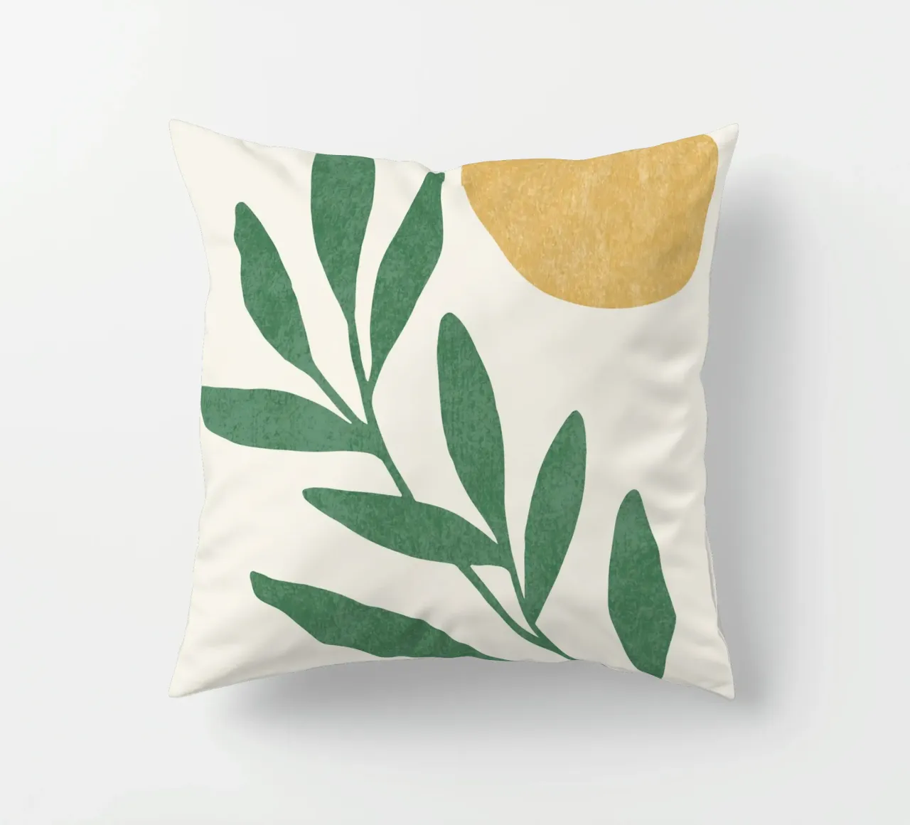 Sole a foglia - Oro verde cuscino da MoonlightPrint