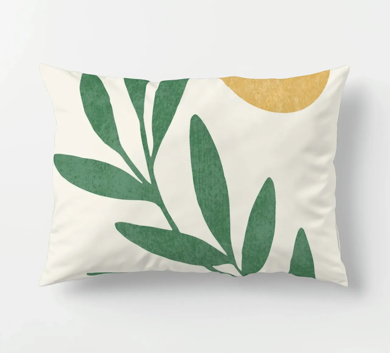 Sole a foglia - Oro verde cuscino da MoonlightPrint