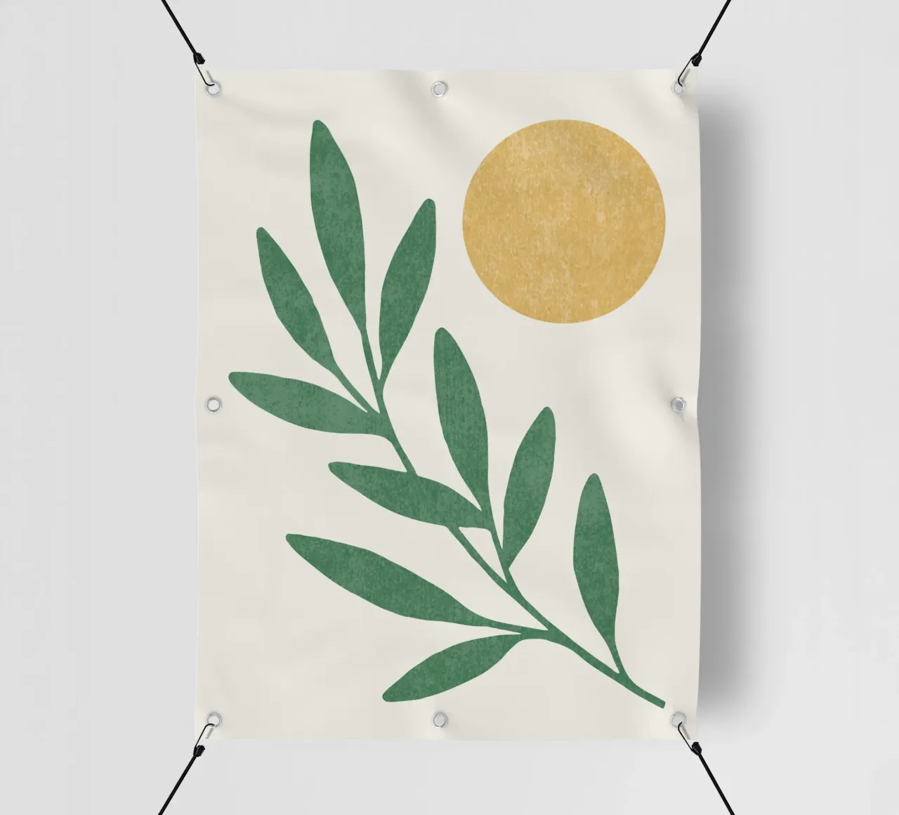 Sole a foglia - Oro verde telo in pvc da MoonlightPrint