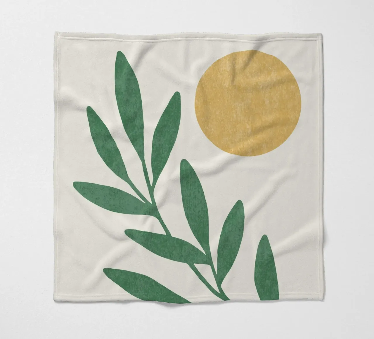 Sole a foglia - Oro verde coperta in pile da MoonlightPrint