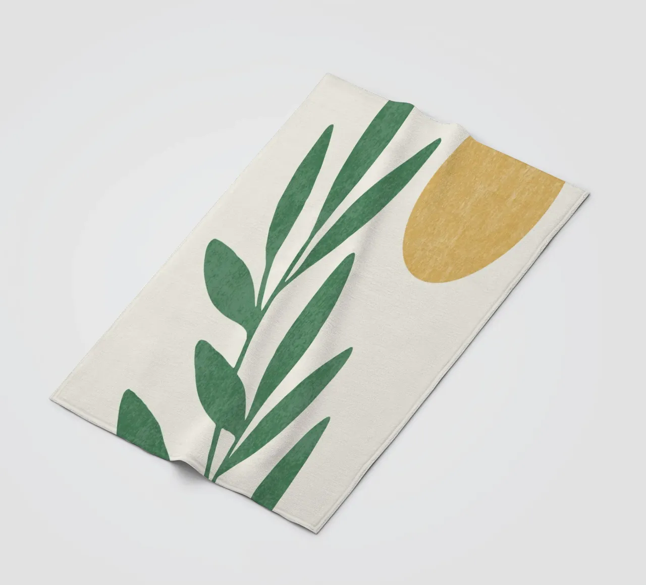 Sole a foglia - Oro verde coperta in pile da MoonlightPrint
