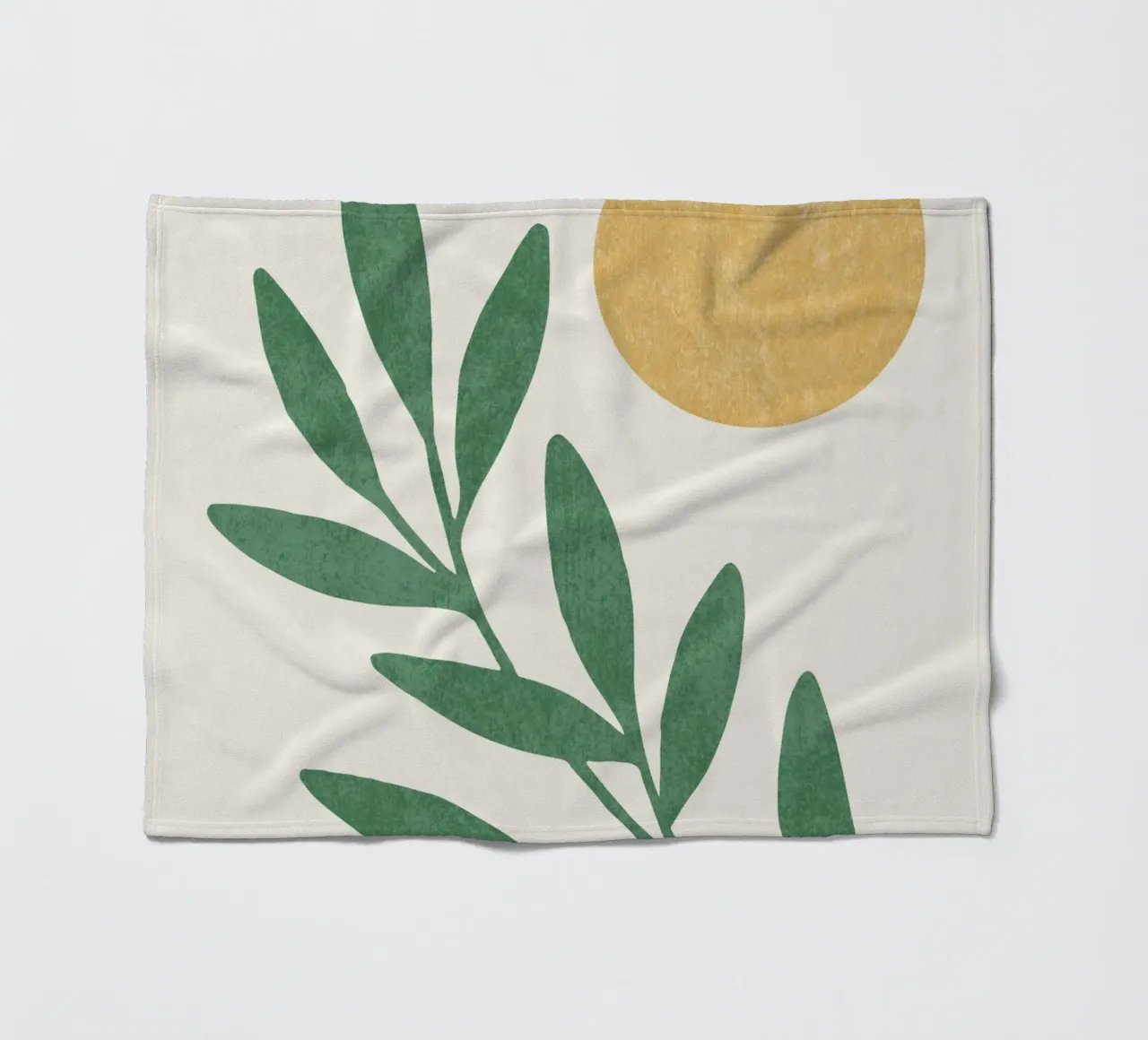 Sole a foglia - Oro verde coperta in pile da MoonlightPrint