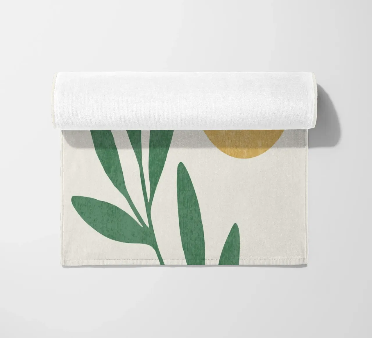 Sole a foglia - Oro verde telo mare da MoonlightPrint