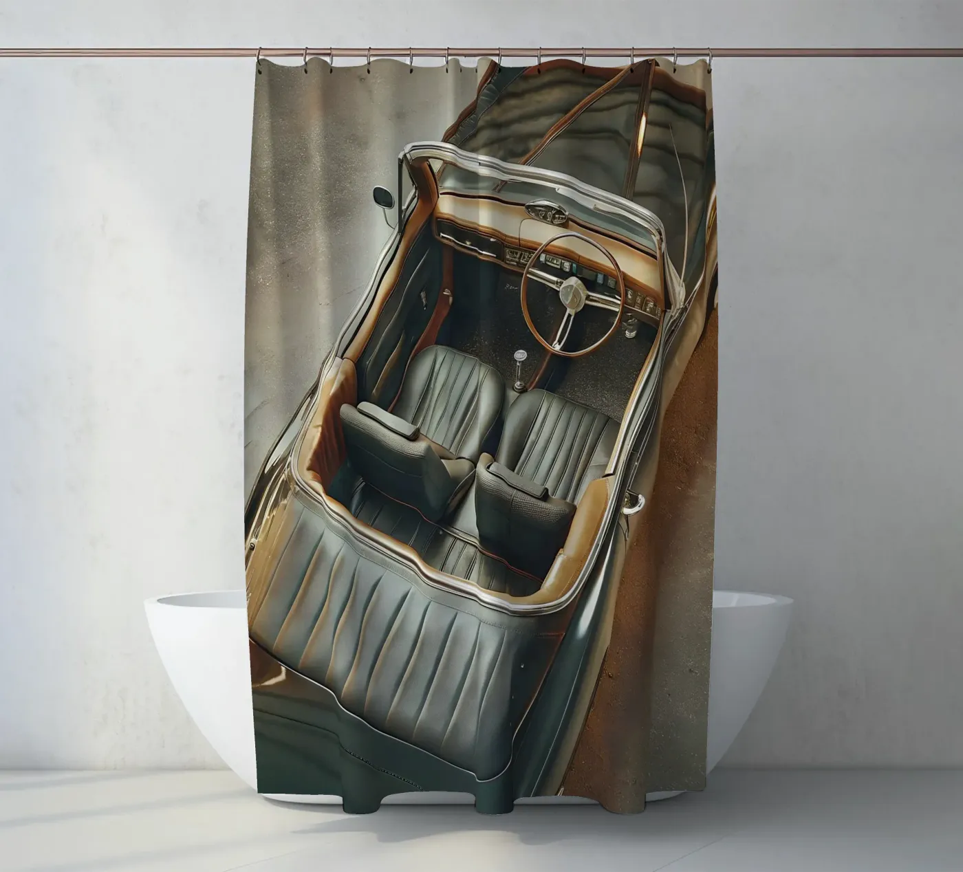 Antike Oldtimer Duschvorhang von CAR EDITION