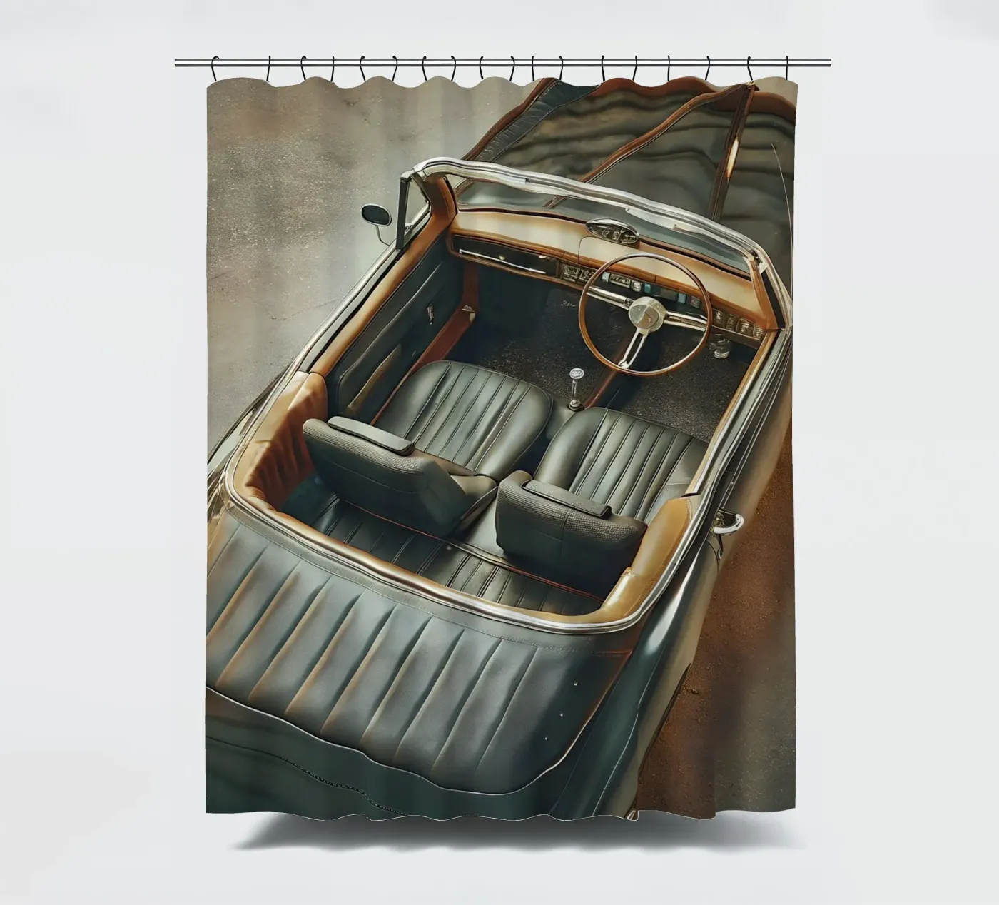 Antike Oldtimer Duschvorhang von CAR EDITION
