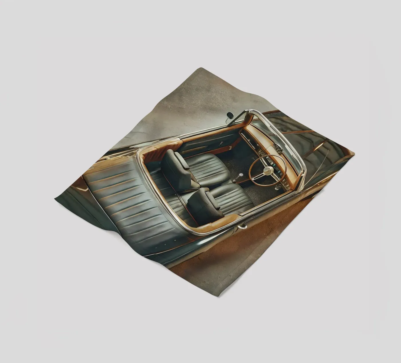 Antike Oldtimer Fleecedecke von CAR EDITION