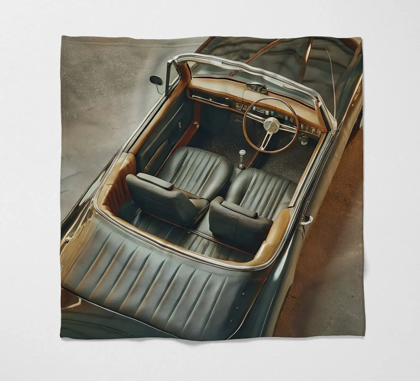 Antike Oldtimer Fleecedecke von CAR EDITION