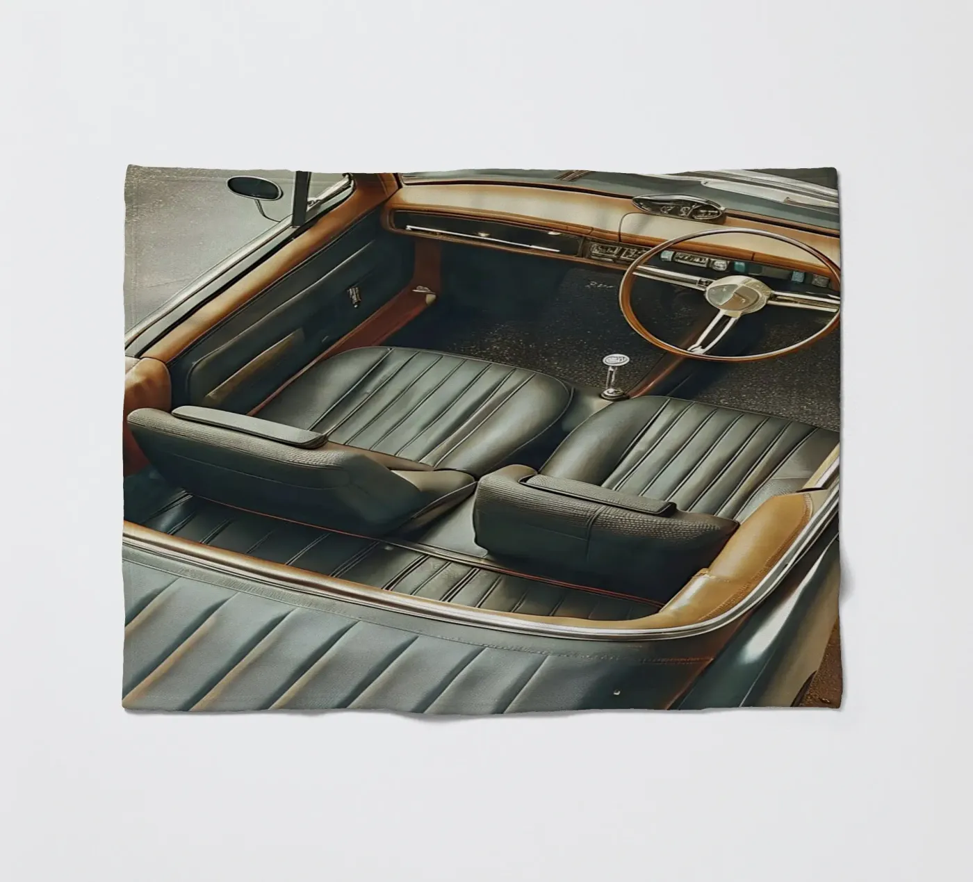 Antike Oldtimer Fleecedecke von CAR EDITION