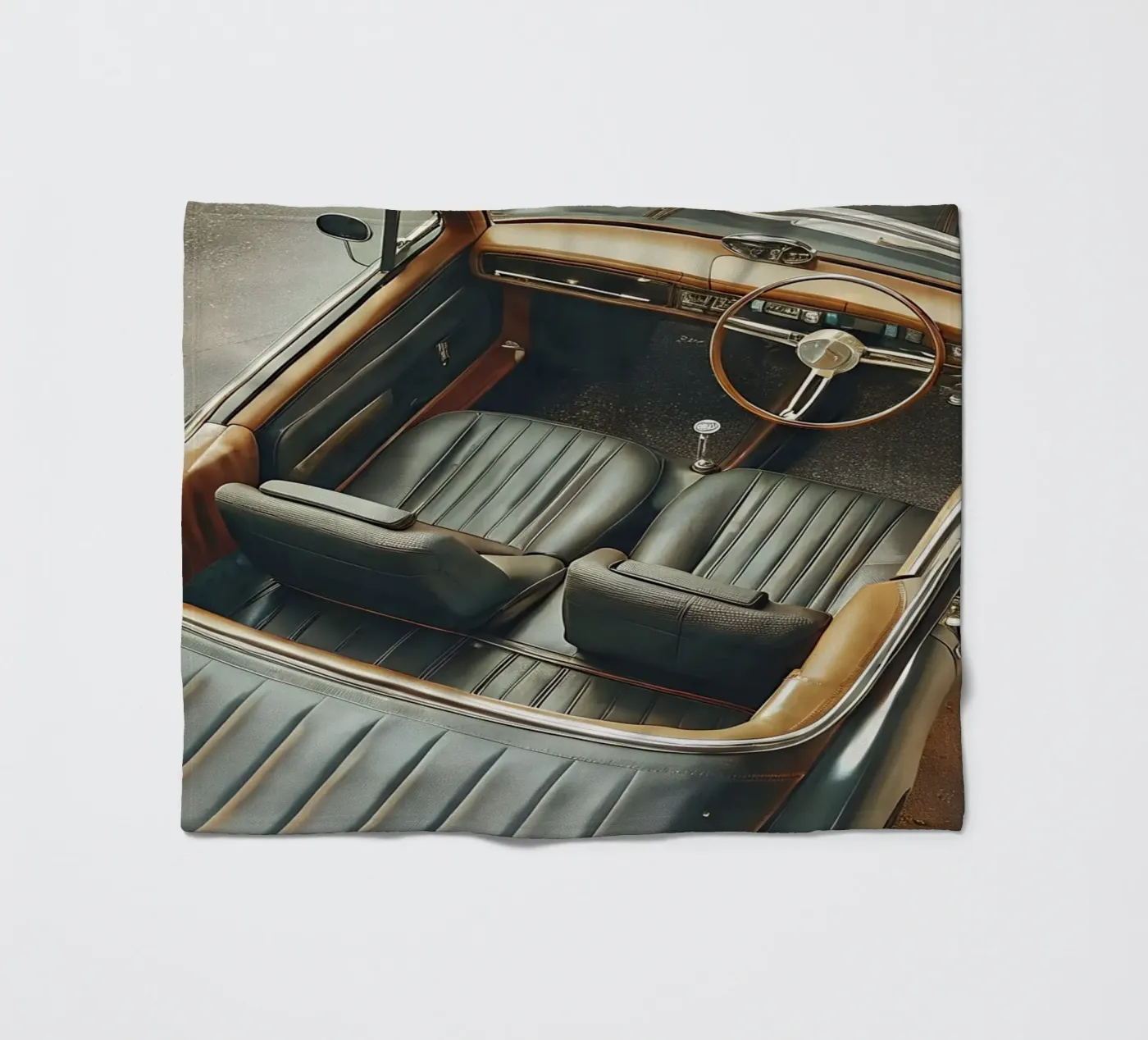 Antike Oldtimer Fleecedecke von CAR EDITION
