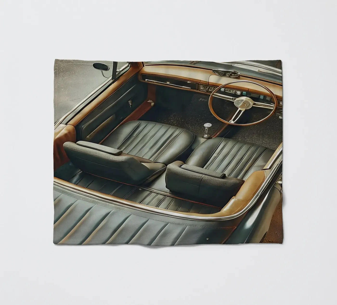 Antike Oldtimer Fleecedecke von CAR EDITION