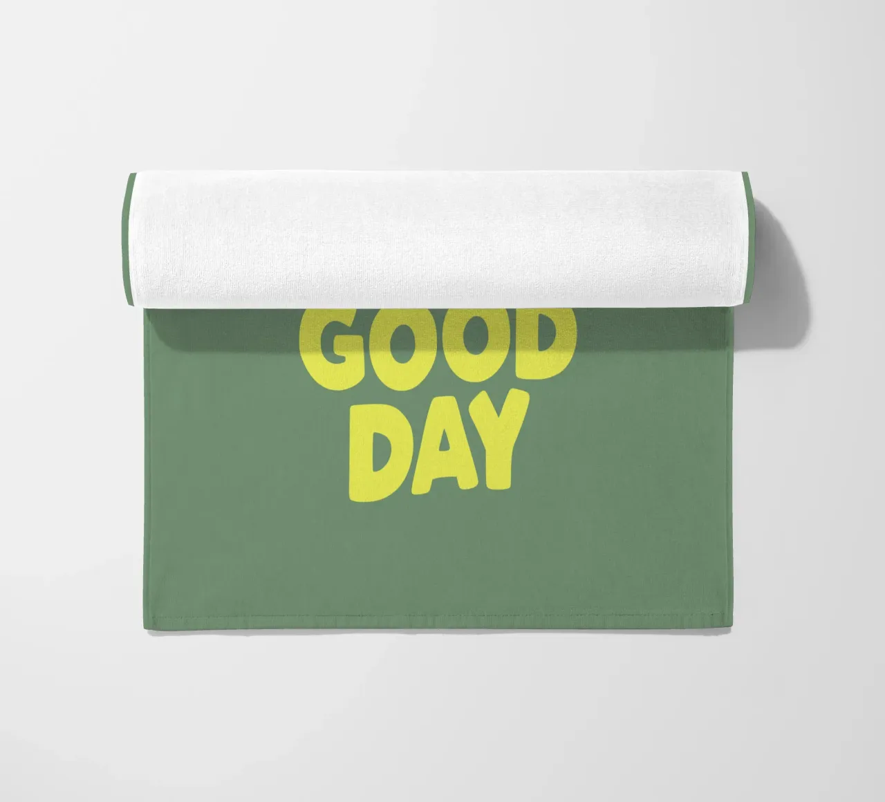 Oggi è un buon giorno Allegro edificante gioioso Typografie telo mare da THE MOTIVATED TYPE