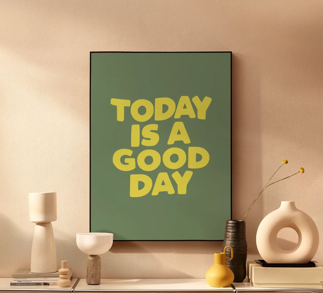 Today is a Good Day Cheerful Uplifting Joyful Typografie panneau forex de THE MOTIVATED TYPE