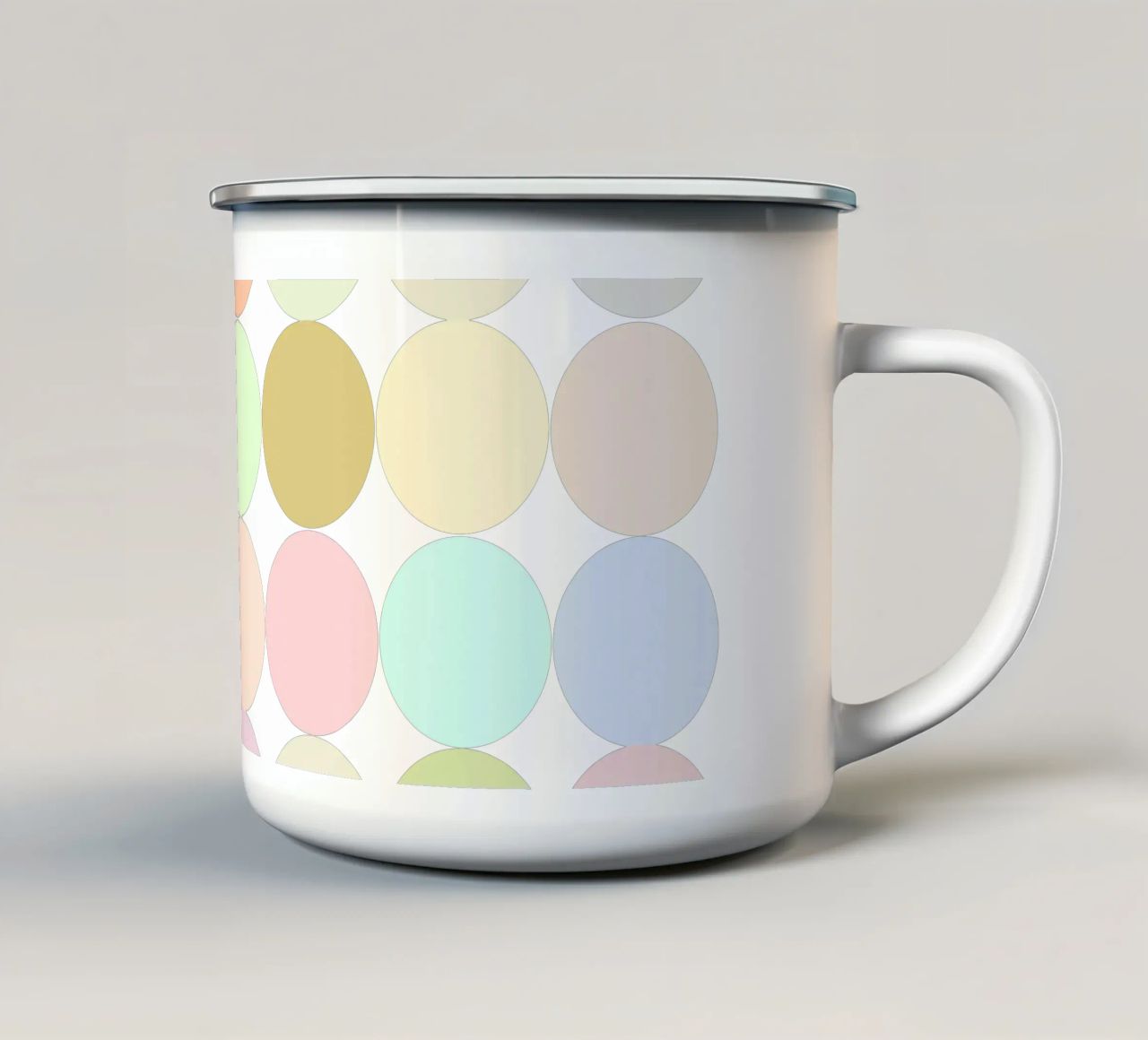 Puntini colorati tazza in smalto da LaylaOzPatterns