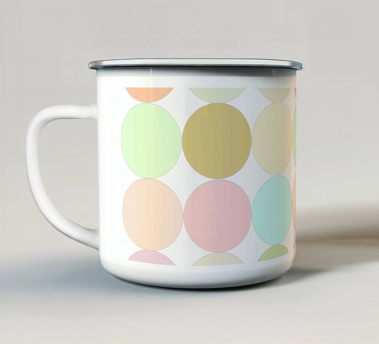 Puntini colorati tazza in smalto da LaylaOzPatterns