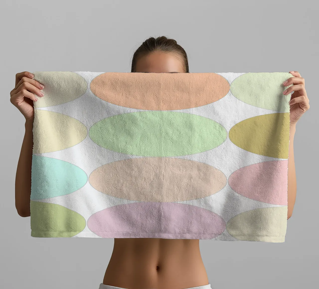 Puntini colorati asciugamano da bagno da LaylaOzPatterns