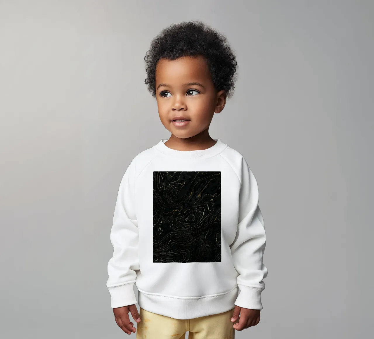 Portoro Texture marmo nero e oro I felpa neonato da amini54