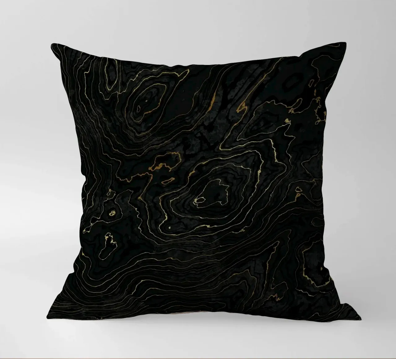 Portoro Texture marmo nero e oro I cuscino da amini54