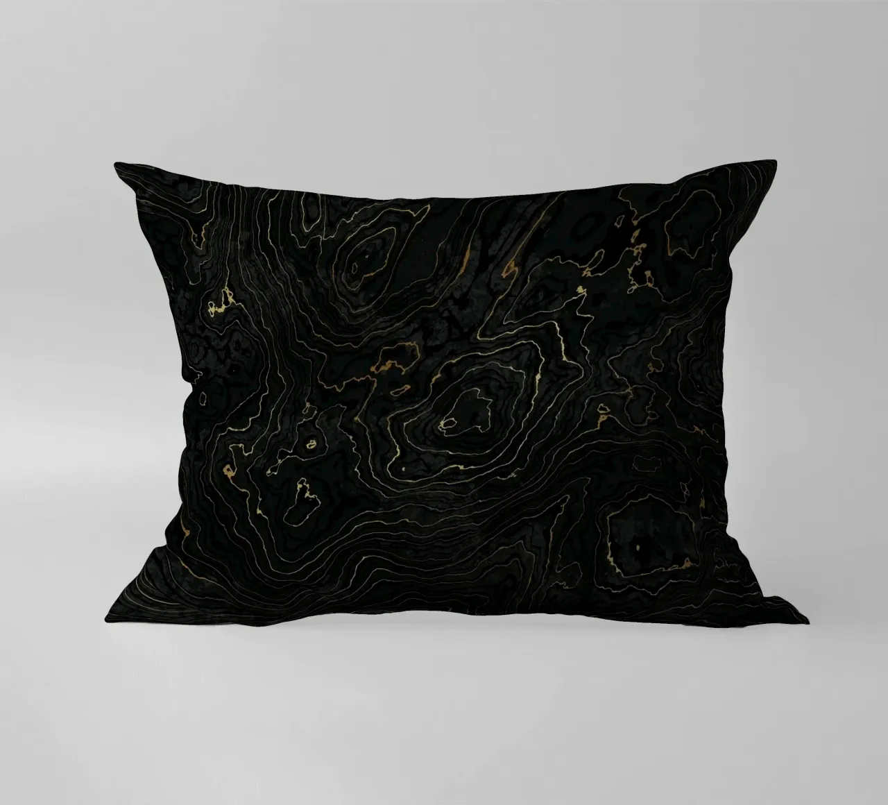 Portoro Texture marmo nero e oro I cuscino da amini54