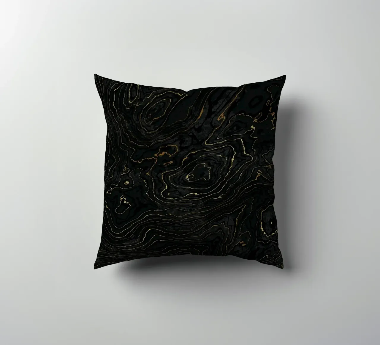 Portoro Texture marmo nero e oro I cuscino da amini54