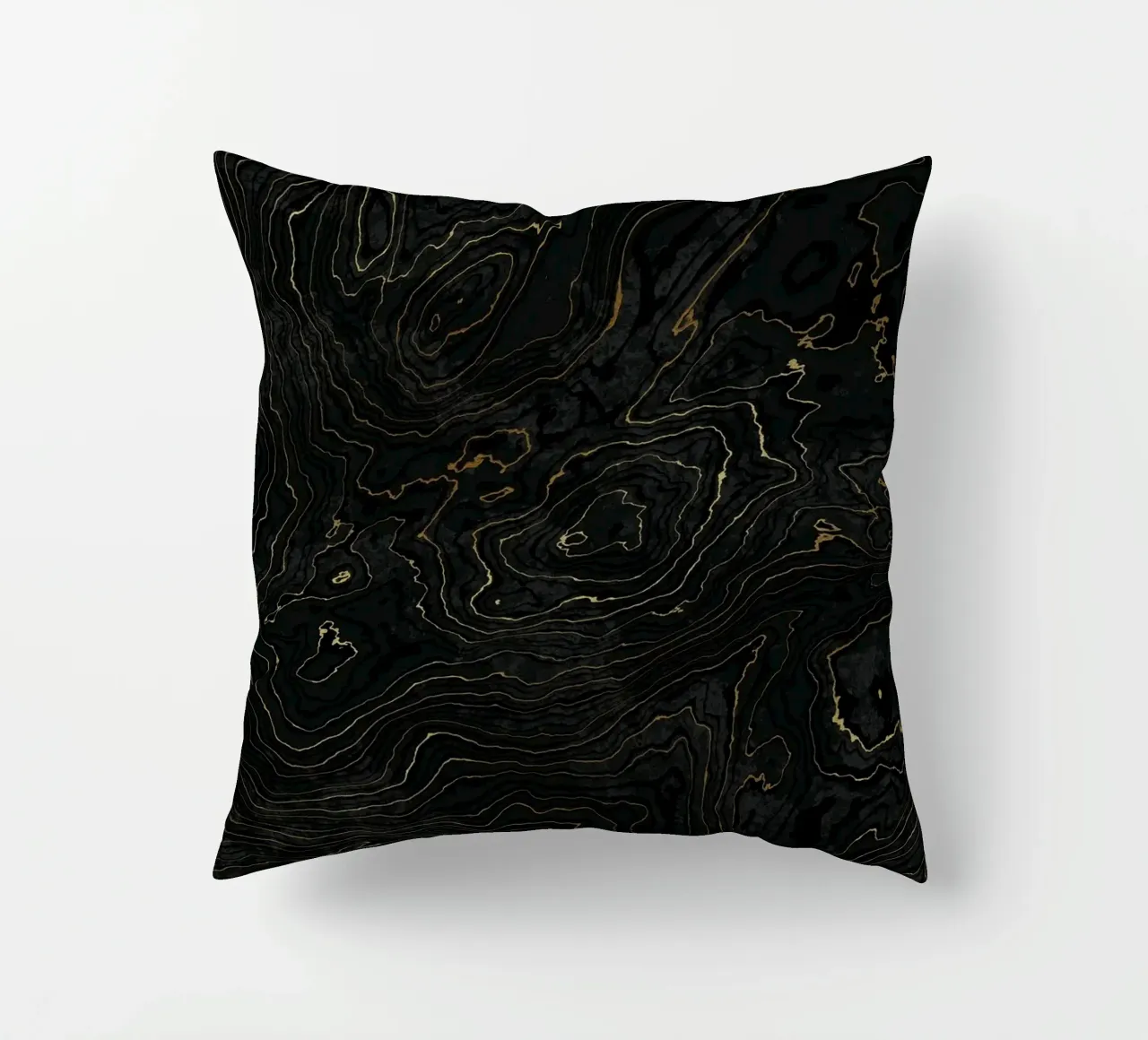 Portoro Texture marmo nero e oro I cuscino da amini54