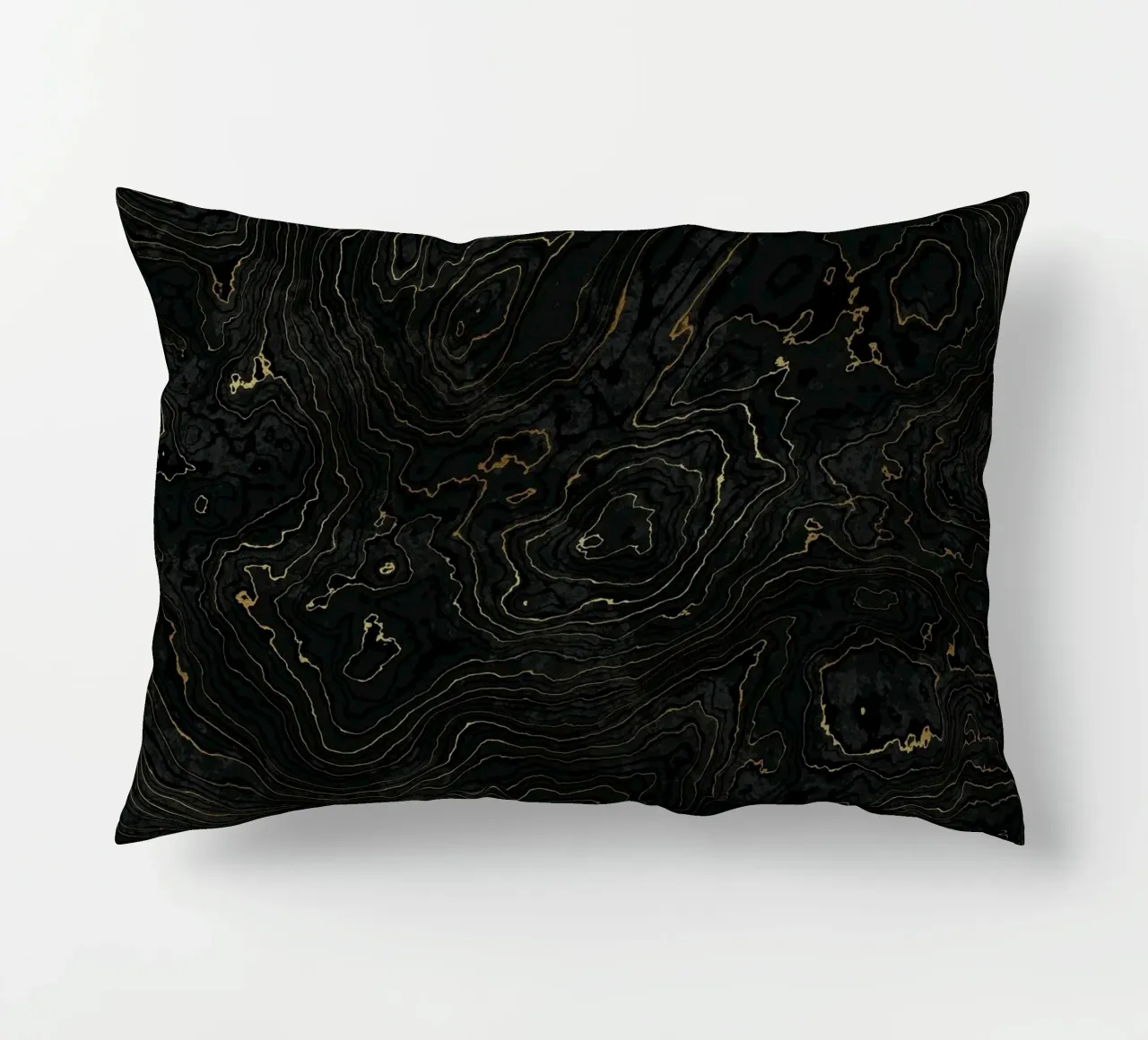 Portoro Texture marmo nero e oro I cuscino da amini54