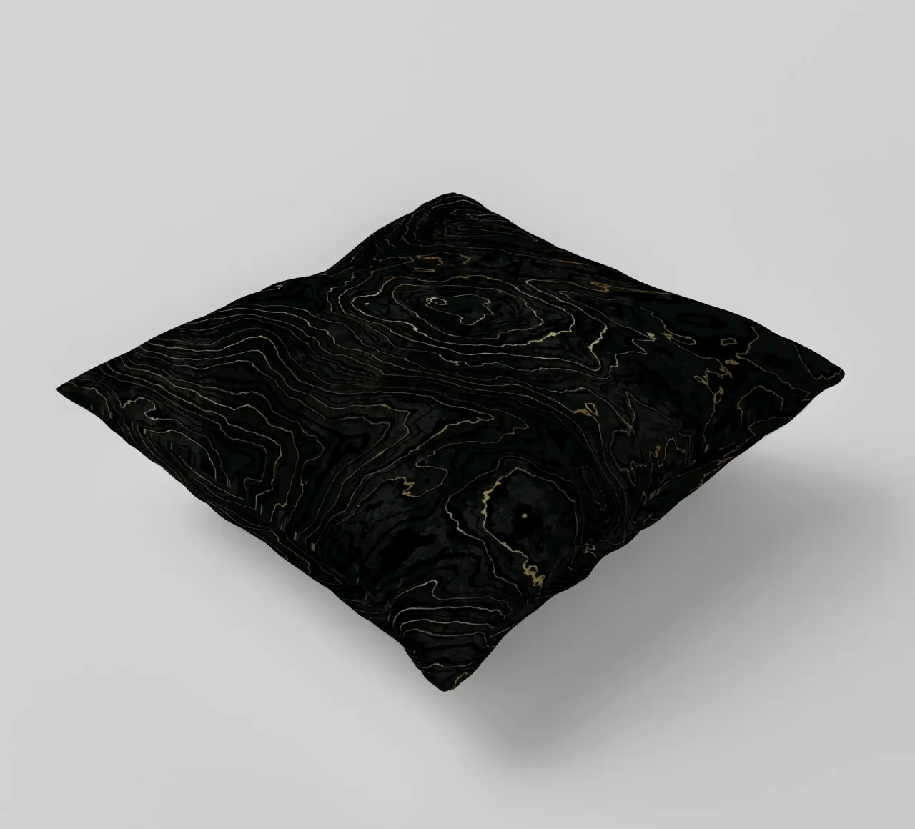 Portoro Texture marmo nero e oro I cuscino da amini54