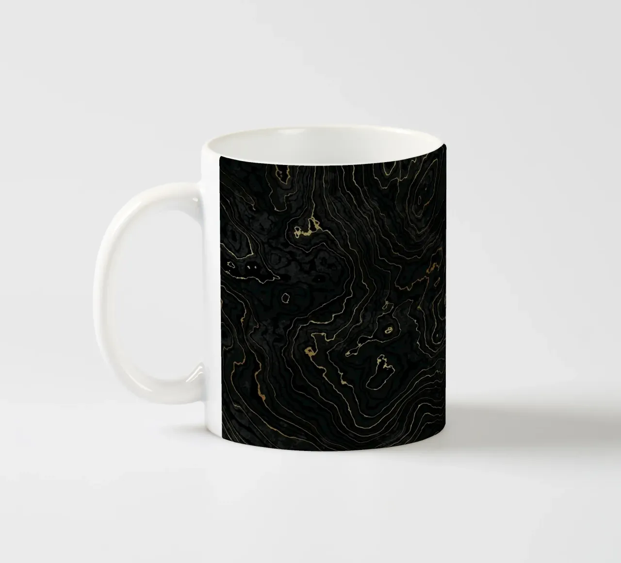 Portoro Texture marmo nero e oro I tazza in ceramica da amini54