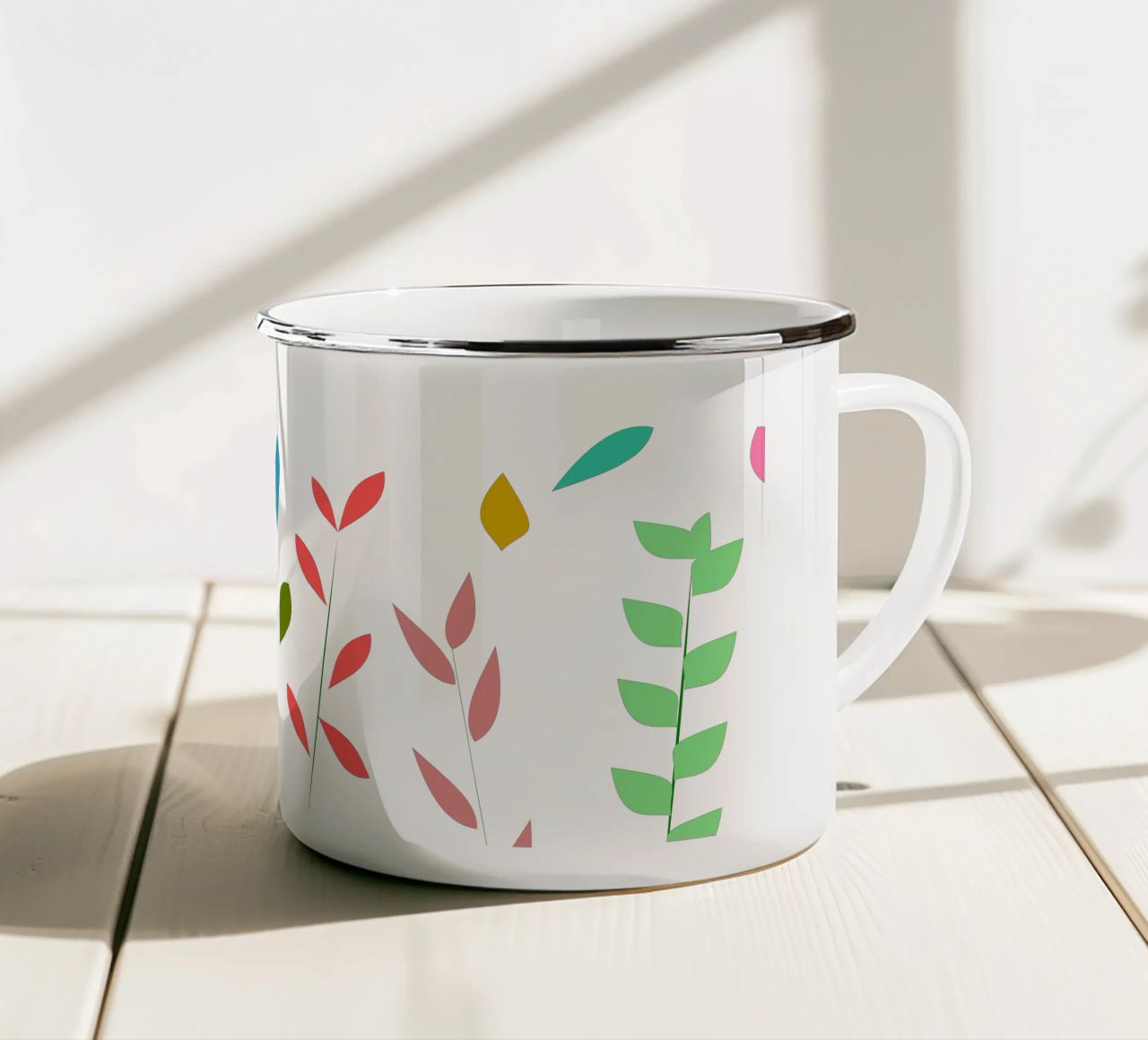 Erbe colorate tazza in smalto da LaylaOzPatterns
