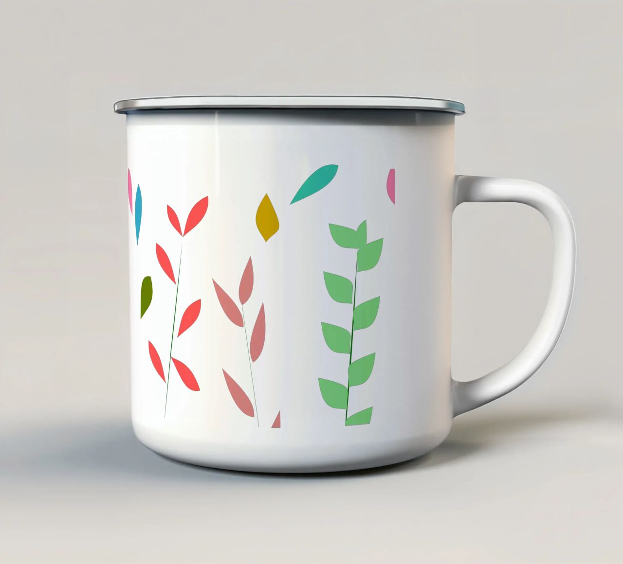Erbe colorate tazza in smalto da LaylaOzPatterns
