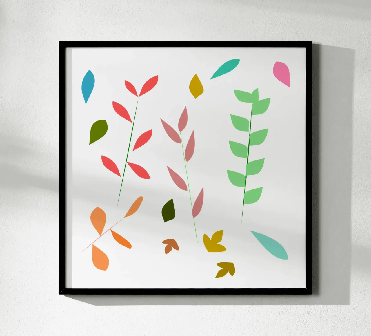 Erbe colorate poster con telaio in alluminio da LaylaOzPatterns