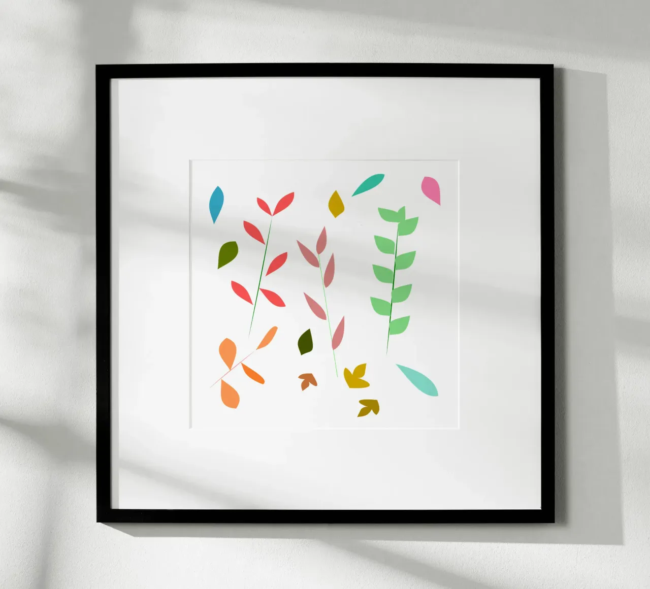 Erbe colorate poster con telaio in alluminio da LaylaOzPatterns