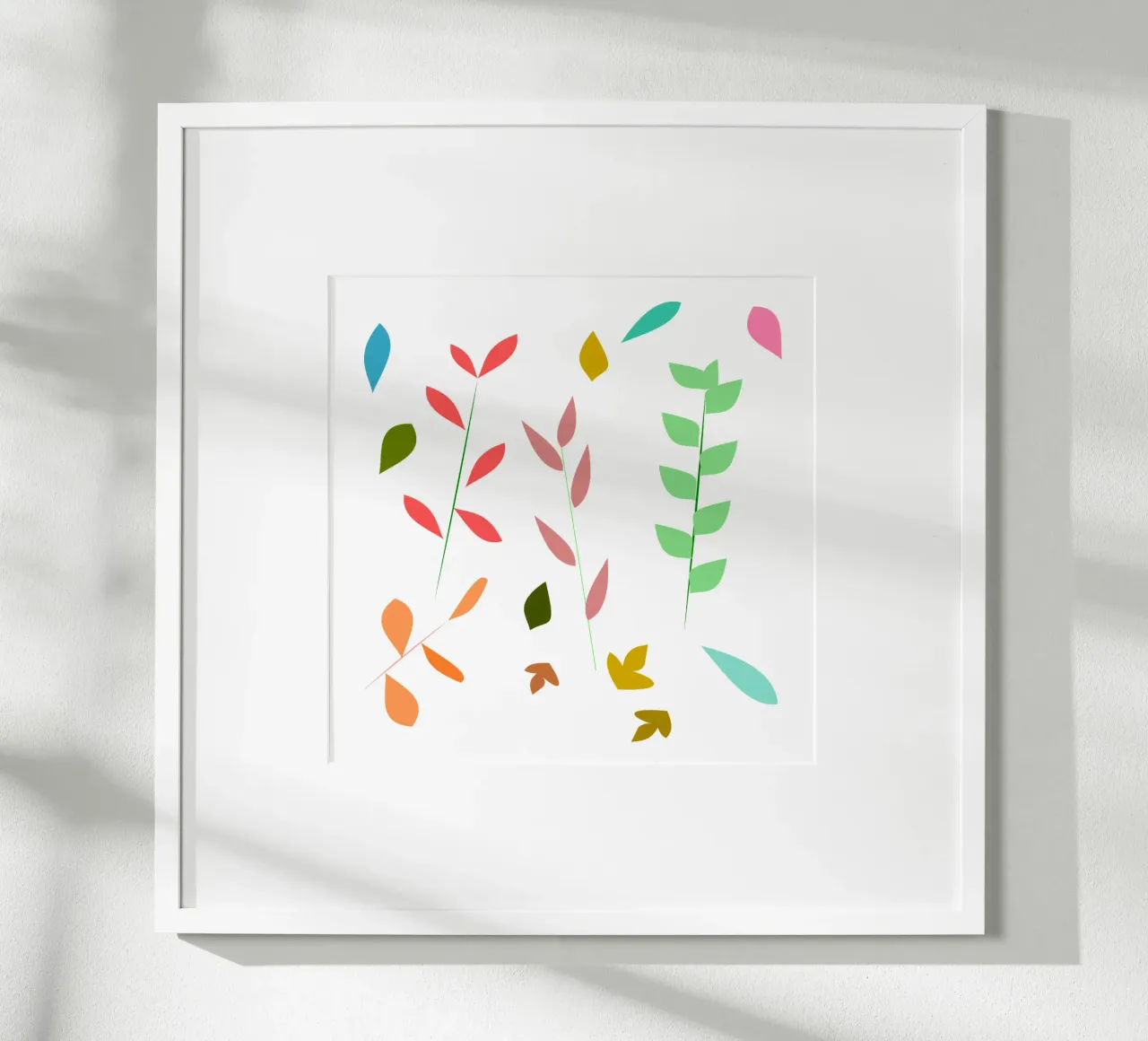 Erbe colorate poster con telaio in alluminio da LaylaOzPatterns