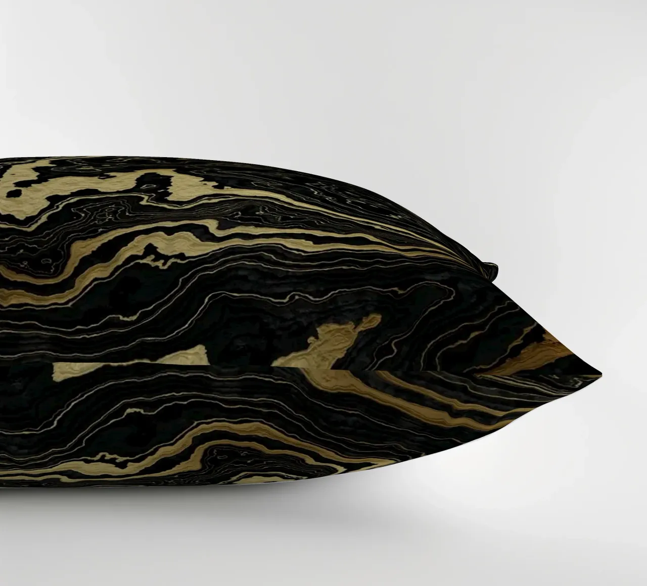 Portoro Texture marmo nero e oro II cuscino da amini54
