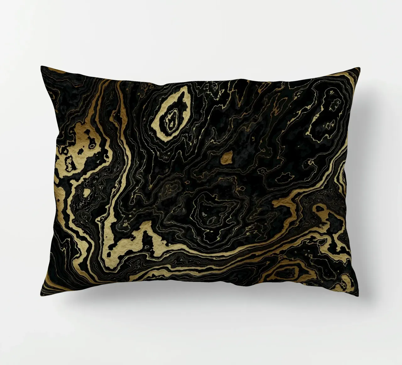 Portoro Texture marmo nero e oro II cuscino da amini54