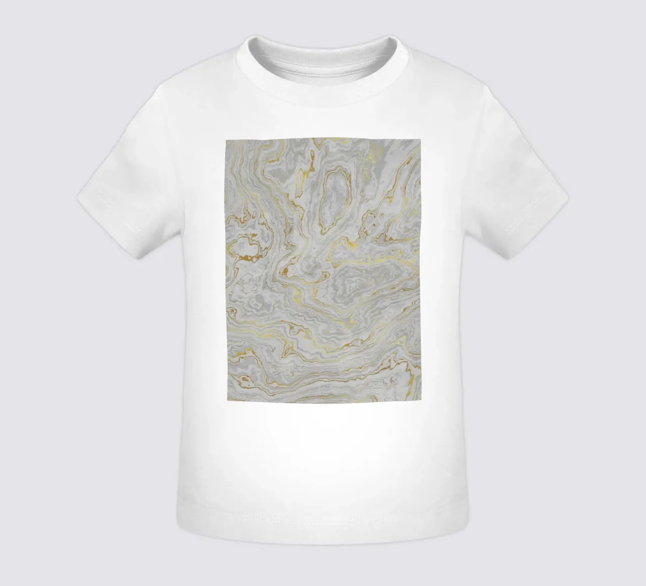 Calcatta Oro Texture marmo bianco e oro I maglietta neonato da amini54