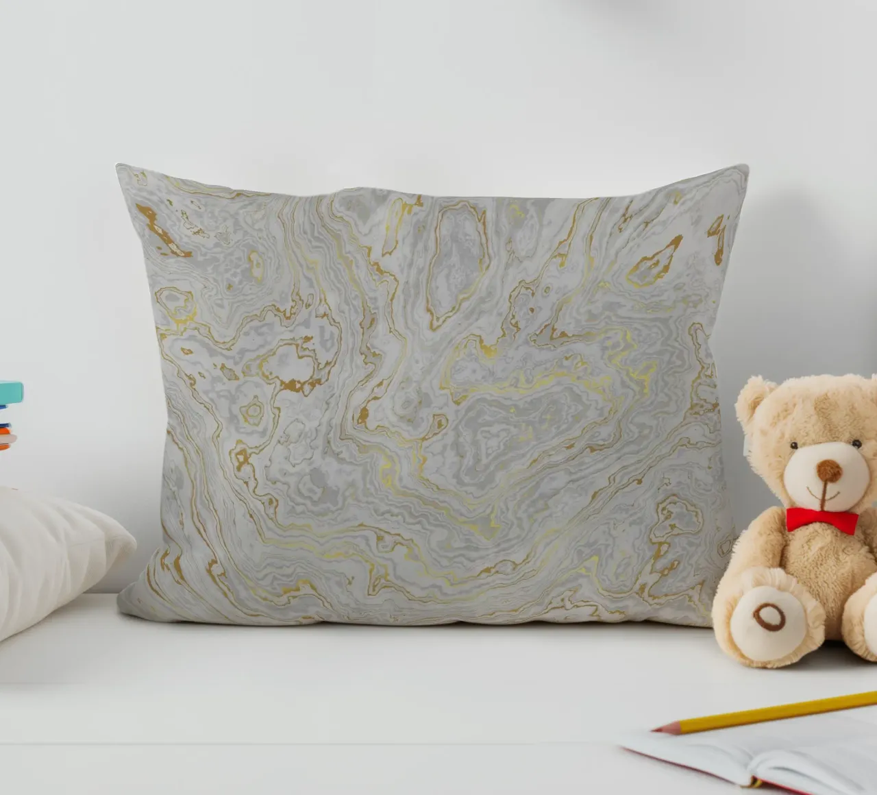 Calcatta Oro Texture marmo bianco e oro I cuscino da amini54