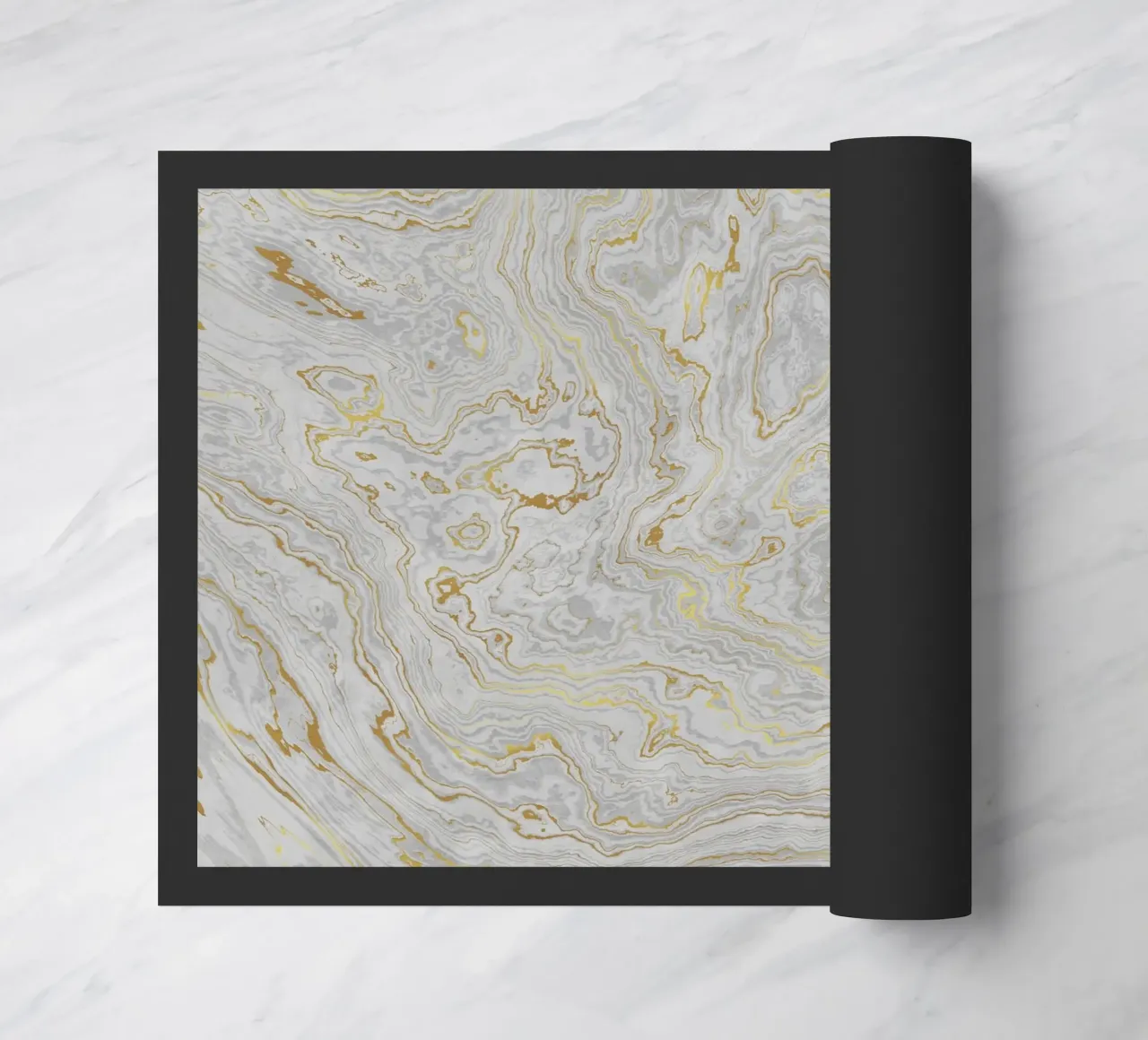 Calcatta Oro Texture marmo bianco e oro I zerbino da amini54