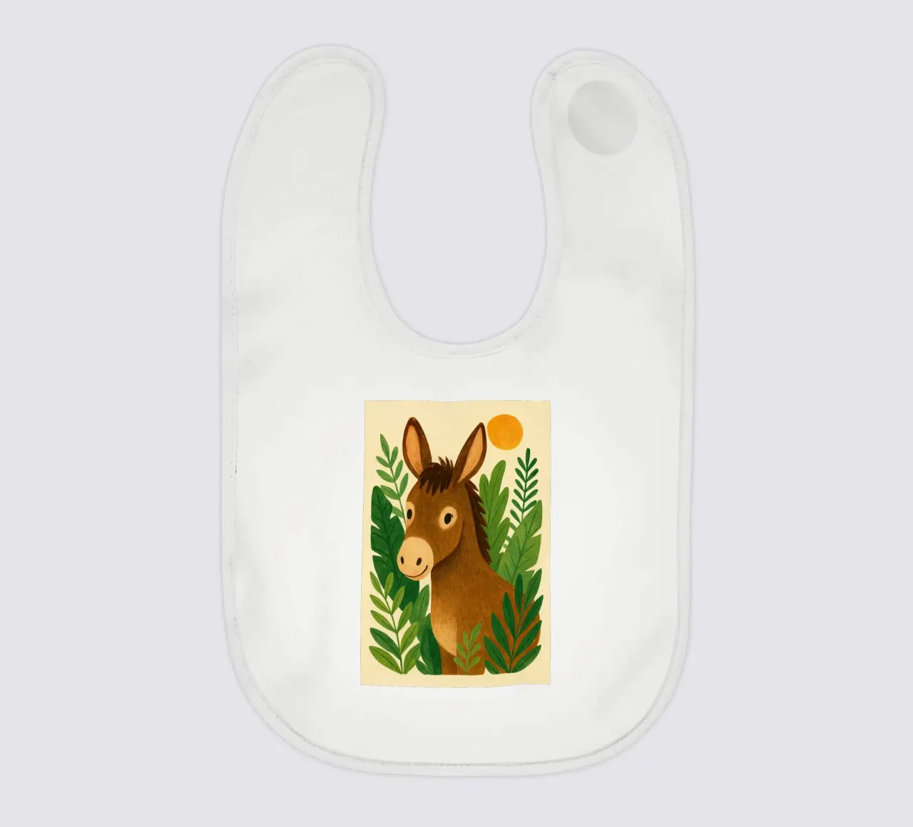 Friendly donkey baby bib by Studio M