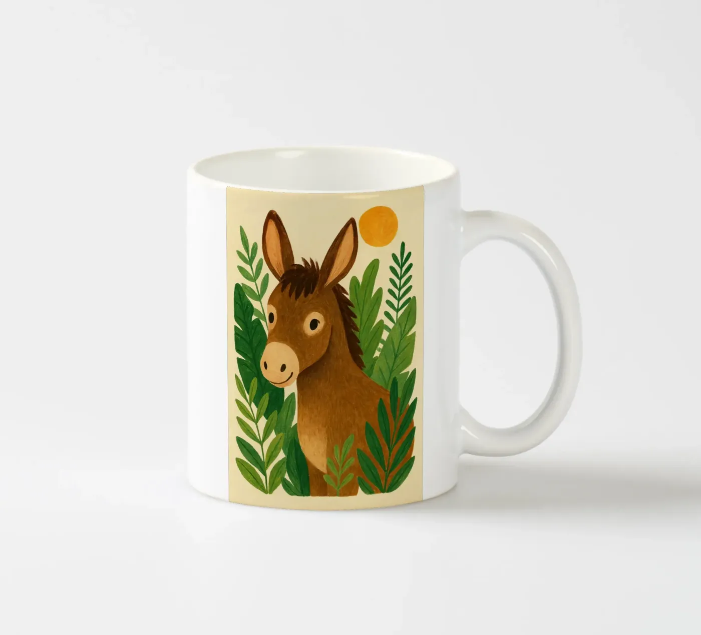 Friendly donkey ceramic mug by Studio M