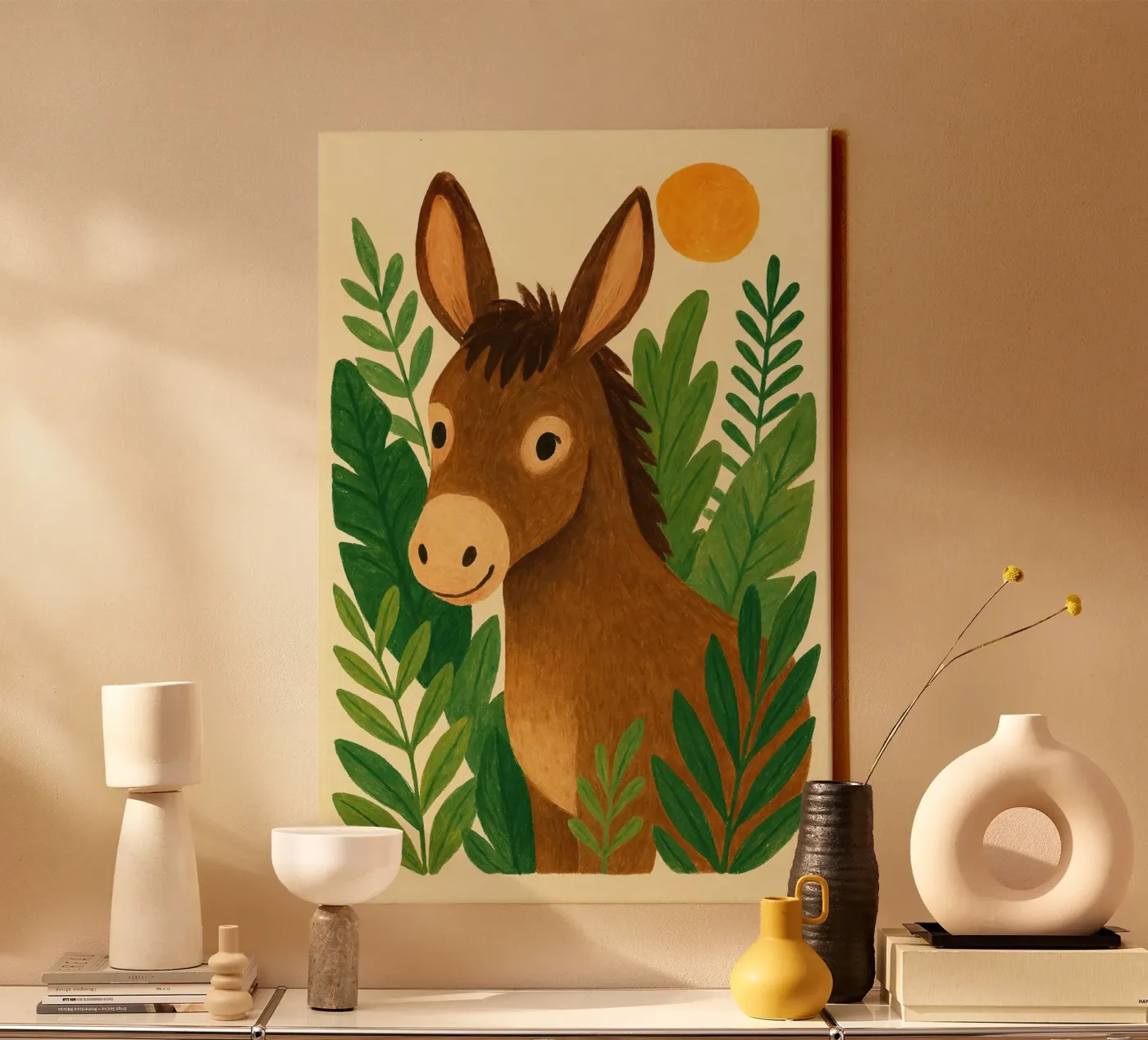 Friendly donkey canvas by Studio M