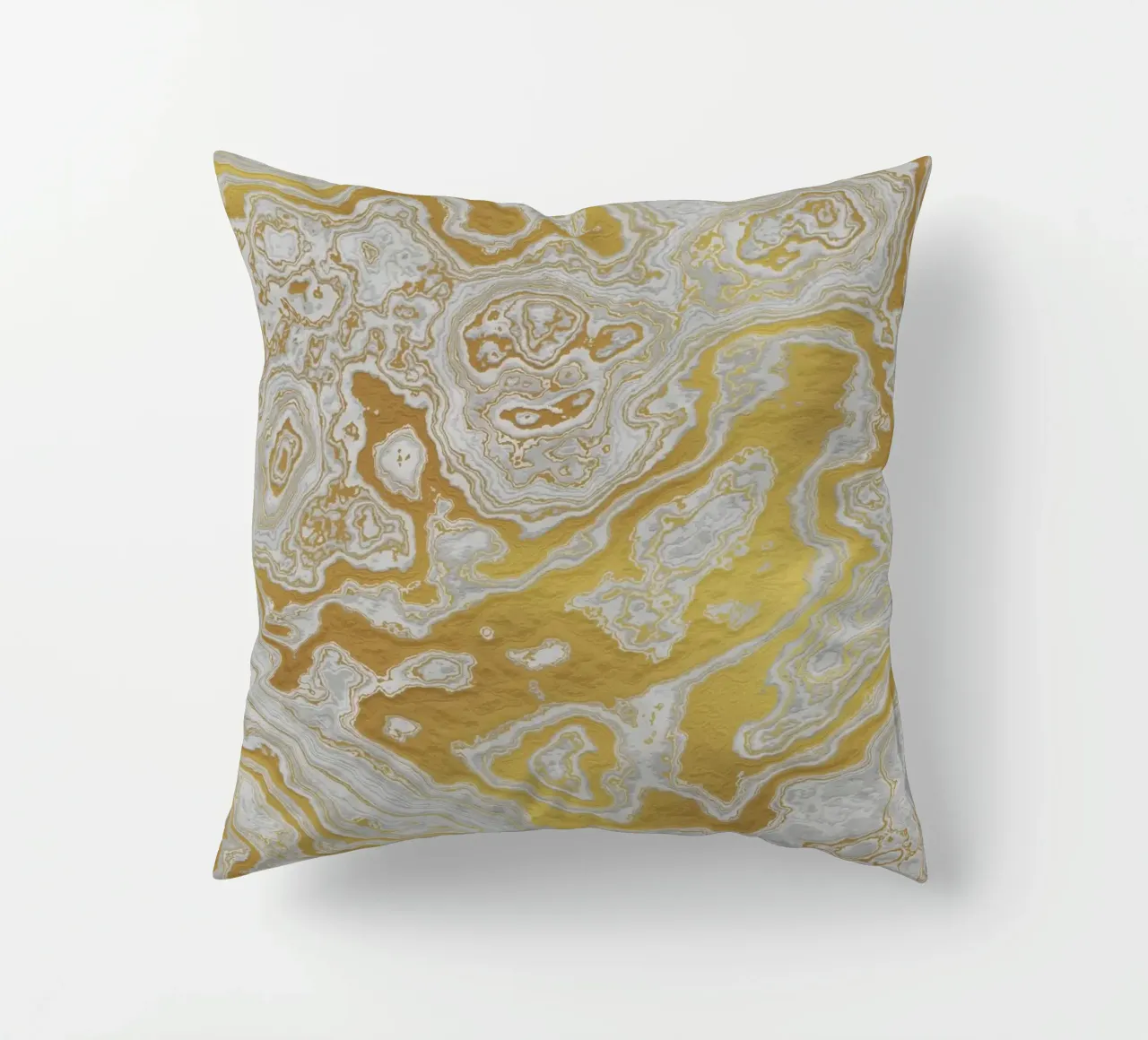 Calcatta Oro White and Gold Marble Texture II cuscino da amini54