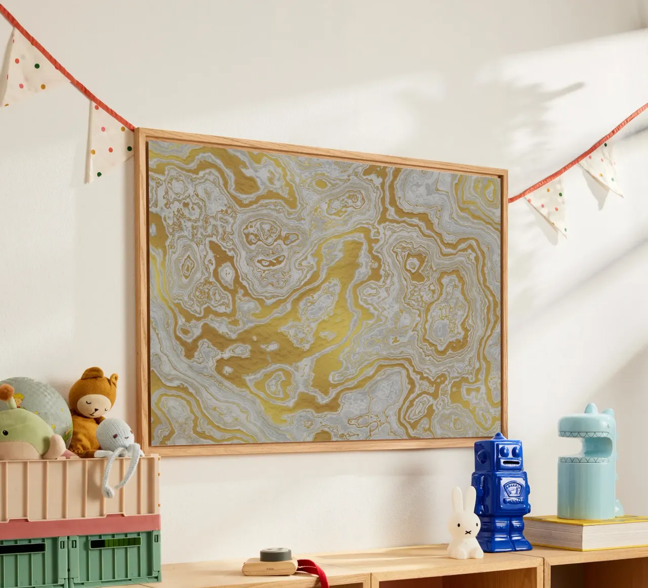 Calcatta Oro White and Gold Marble Texture II acrylic glass by amini54