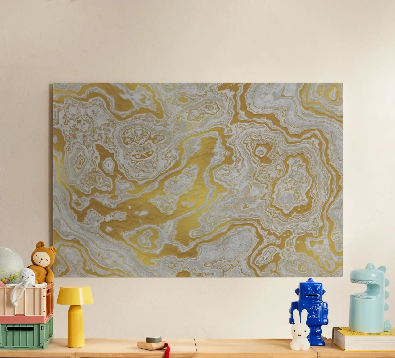 Calcatta Oro White and Gold Marble Texture II acrylic glass by amini54