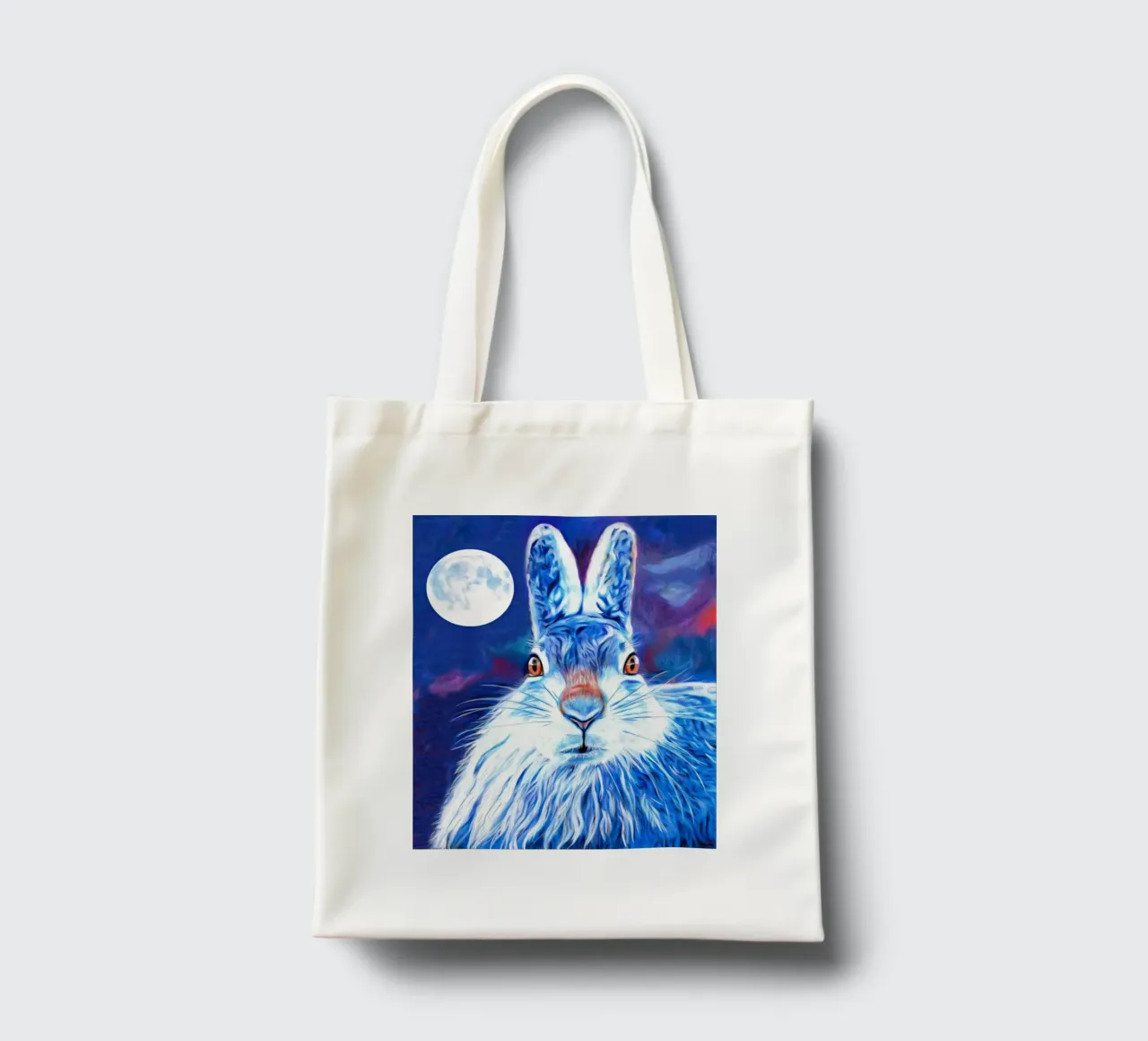 Young Mountain Hare tote bag by goddess art