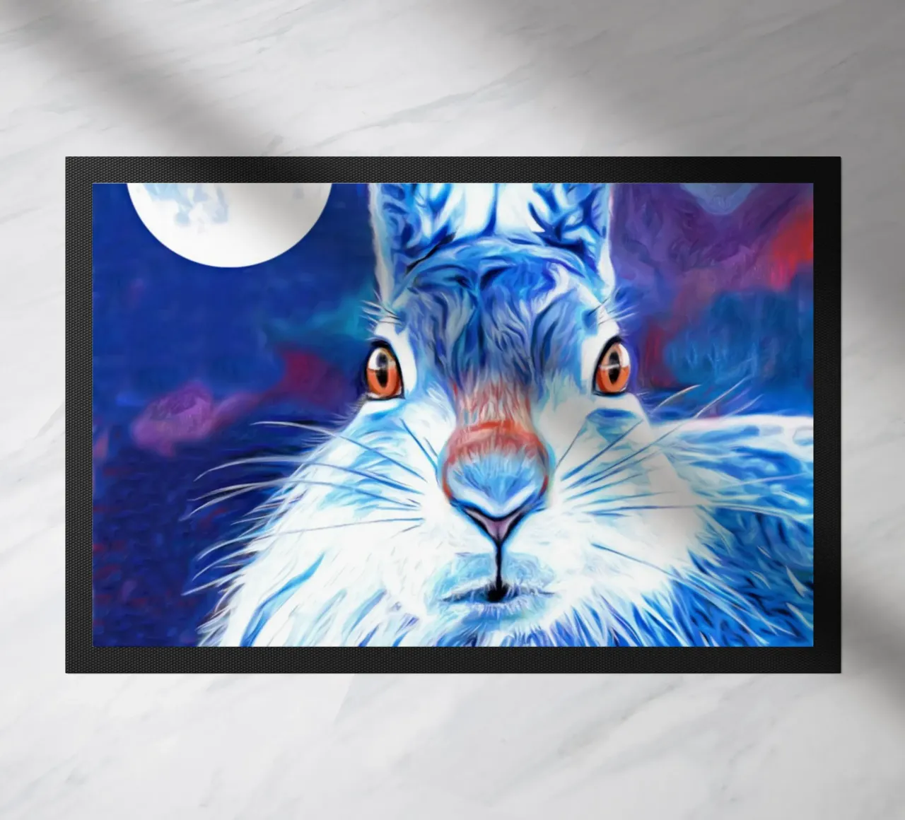 Jeune lièvre de montagne paillasson de goddess art