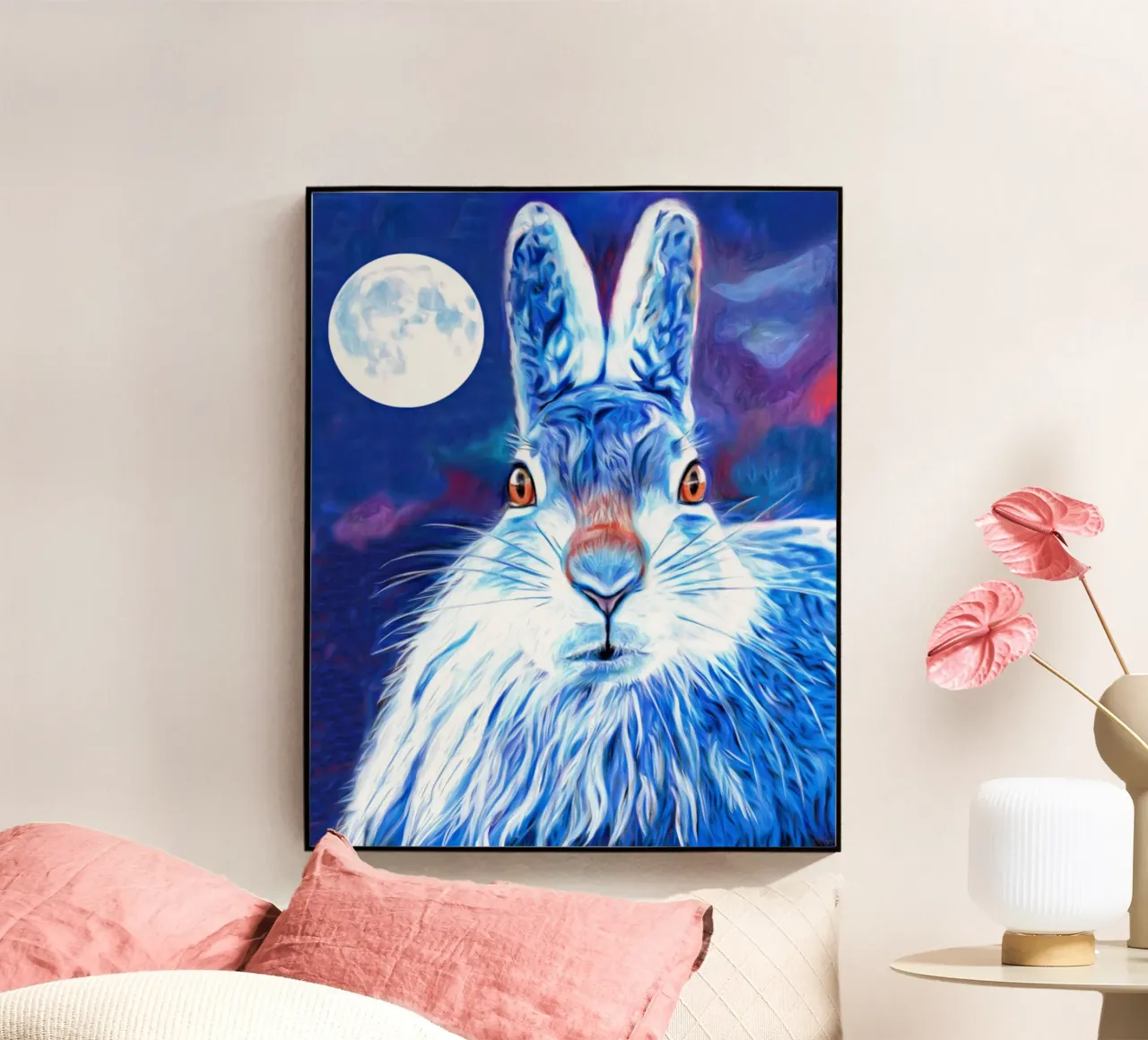 Young Mountain Hare acrylic glass by goddess art